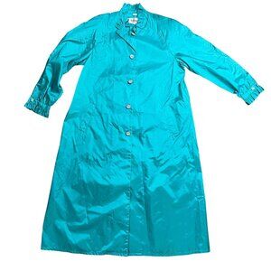 Vintage Totes Rain Jacket Trench Coat Women's‎ Size 16 Ruffle Collar Nylon FLAW